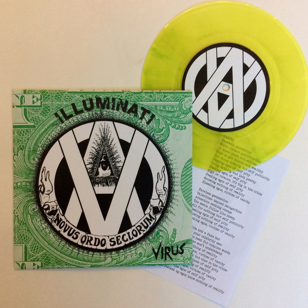 Virus- Illuminati 7” ~RARE YELLOW WAX LTD TO 100!