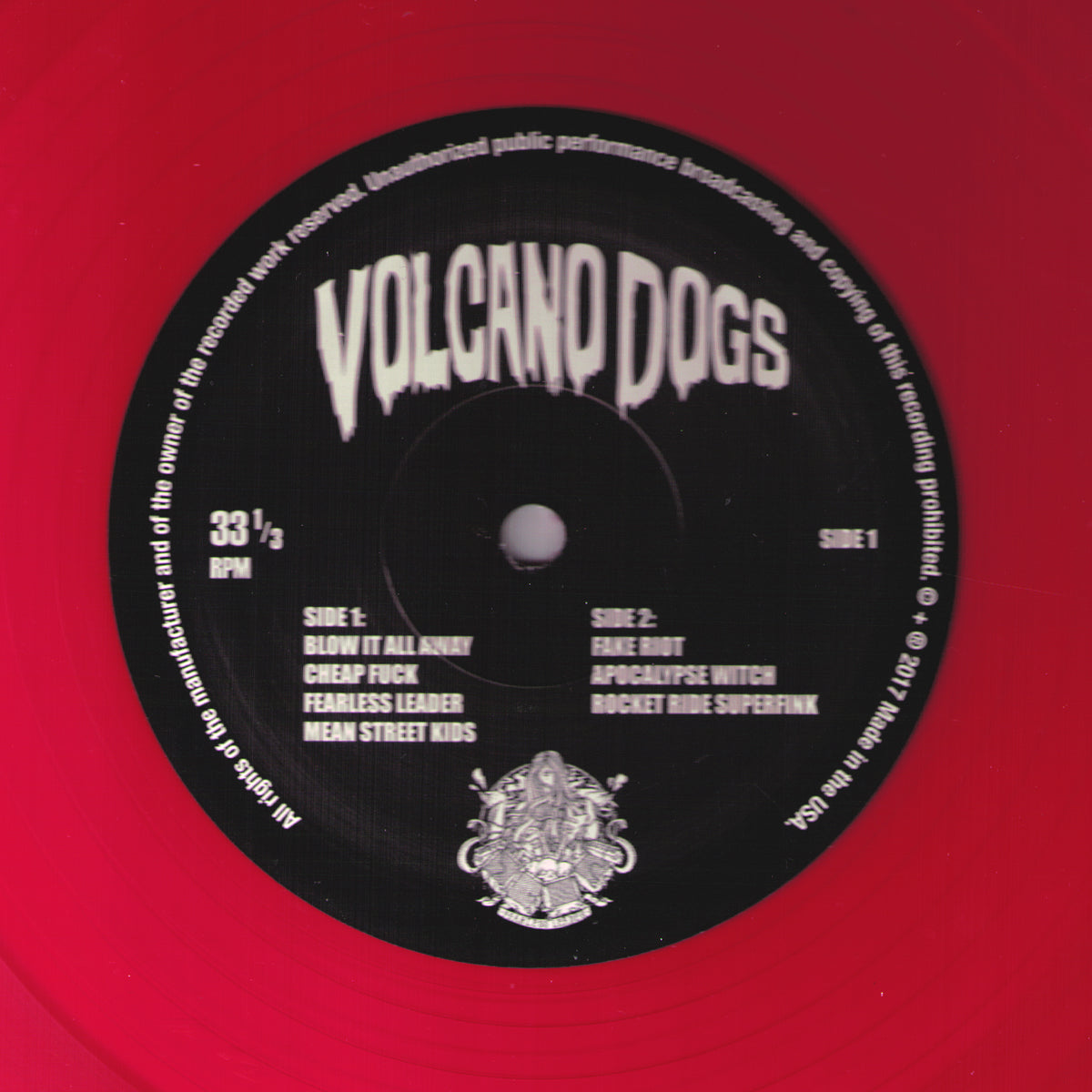Volcano Dogs- Fearless Leader LP ~RED WAX LTD 100!