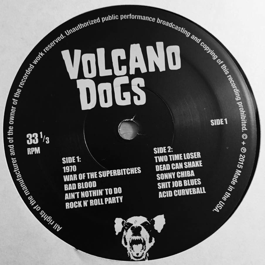 Volcano Dogs- S/T LP ~RARE YELLOW WAX LTD TO 100! - Rat Records - Dead Beat Records - 3