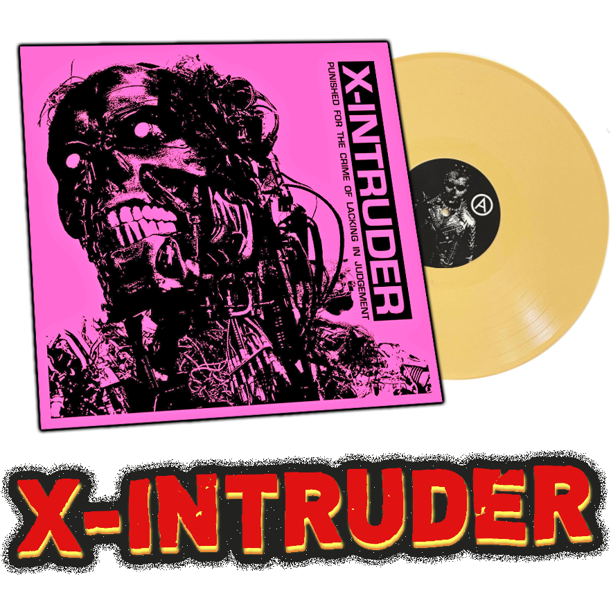 X-Intruder- Punished For The Crime Of Lacking In Judgement LP ~RARE PINK COVER + YELLOW WAX LTD TO 50!