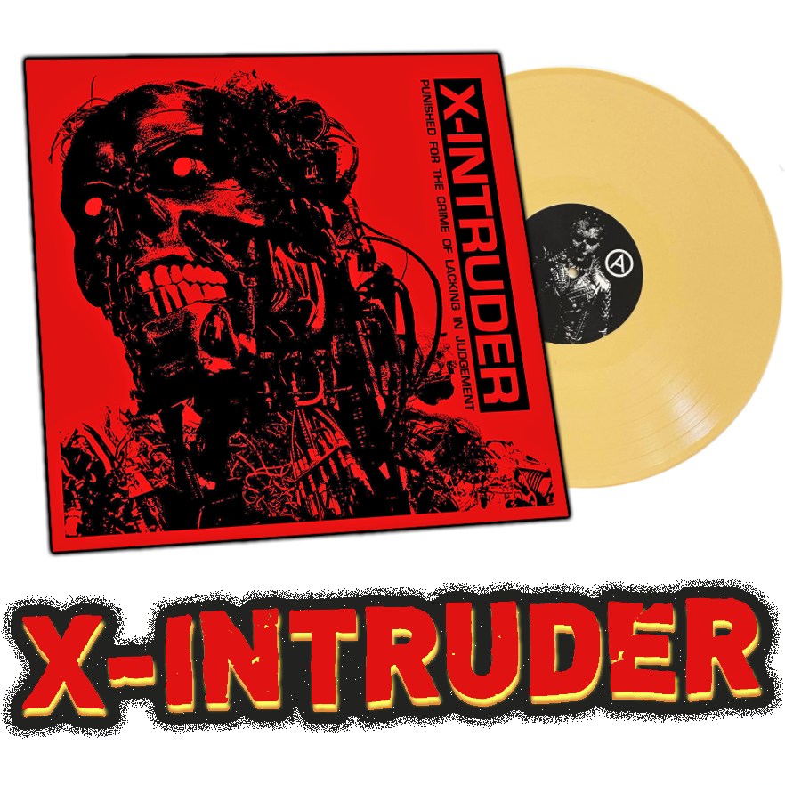 X-Intruder- Punished For The Crime Of Lacking In Judgement LP ~RARE RED COVER + YELLOW WAX LTD TO 50!