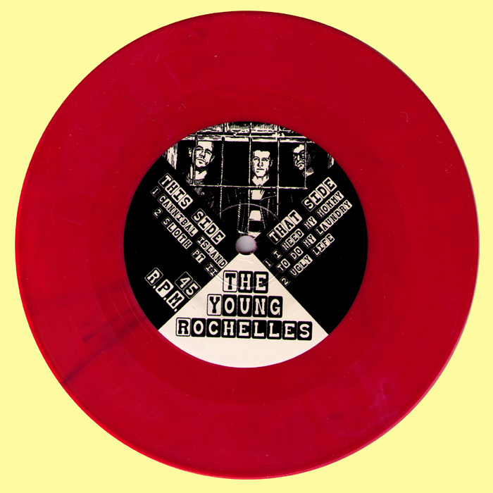 The Young Rochelles- Cannibal Island 7” ~RED WAX LTD TO 100! - Jolly Ronnie - Dead Beat Records - 2