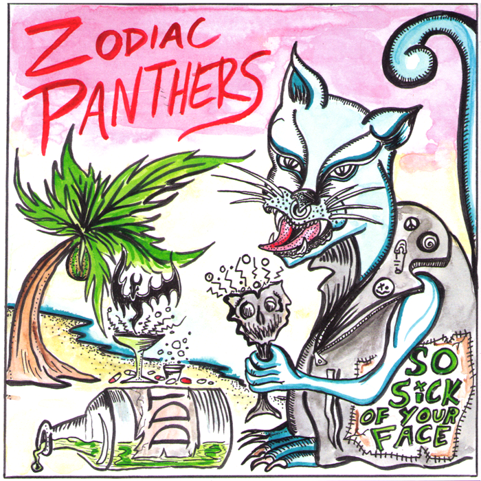 Zodiac Panthers/Male Men - Split 7” ~RARE ALT COVER LIMITED TO 30 COPIES!